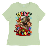 Matcha t rex merry rexmas Ladies Tee - LillyAllenDesigns
