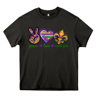 Asphalt Peace Love Mardi Gras Heavy Core Tee - BundleAndBundleShop