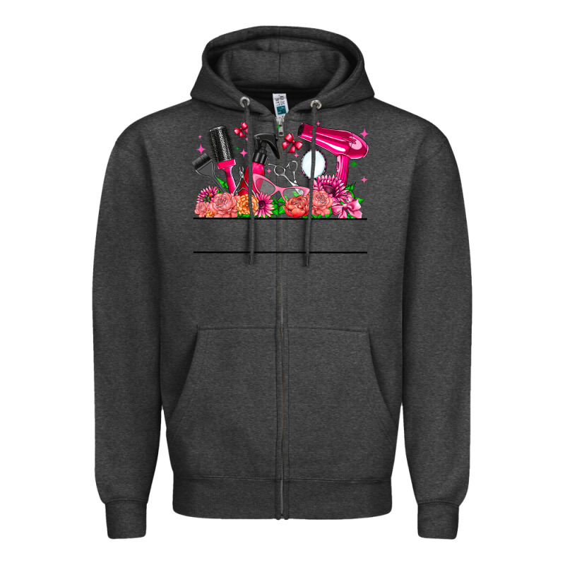 Hair Stylist Your Textt Zipper Hoodie by CowhideDigitalArt | Teevron