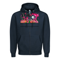 Navy Hair Stylist Your Textt Zipper Hoodie - CowhideDigitalArt