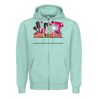 Seafoam Hair Stylist Your Textt Zipper Hoodie - CowhideDigitalArt