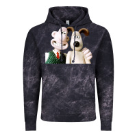 Cloud Black the man with his dog taking selfie w.a.l.l.a.c.e Vintage Hoodie - lanVoArt