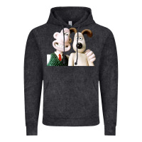 Vintage Black the man with his dog taking selfie w.a.l.l.a.c.e Vintage Hoodie - lanVoArt