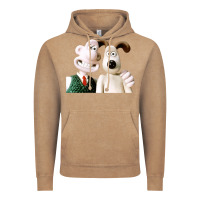 Vintage Coffee the man with his dog taking selfie w.a.l.l.a.c.e Vintage Hoodie - lanVoArt