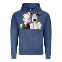 Vintage Denim the man with his dog taking selfie w.a.l.l.a.c.e Vintage Hoodie - lanVoArt