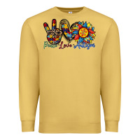 Antique Gold peace love autism sunflower Premium Sweatshirt - RacoonDesign