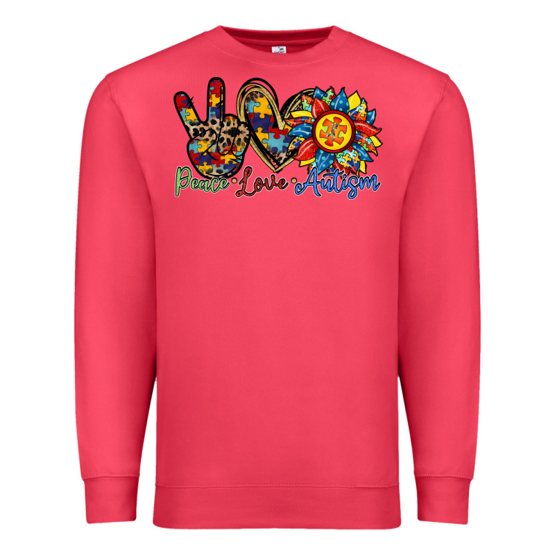 Peace Love Autism Sunflower Premium Sweatshirt by RacoonDesign | Teevron