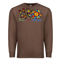 Chestnut peace love autism sunflower Premium Sweatshirt - RacoonDesign