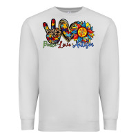 Dove Grey peace love autism sunflower Premium Sweatshirt - RacoonDesign