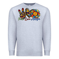 Heather Grey peace love autism sunflower Premium Sweatshirt - RacoonDesign
