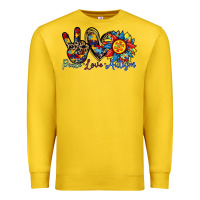 Lemon peace love autism sunflower Premium Sweatshirt - RacoonDesign