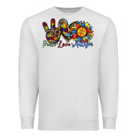 Oatmeal Heather peace love autism sunflower Premium Sweatshirt - RacoonDesign