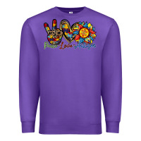 Purple peace love autism sunflower Premium Sweatshirt - RacoonDesign