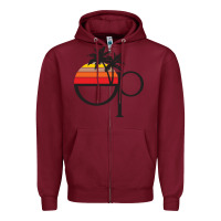 Burgundy ocean pacific Zipper Hoodie - lanVoArt