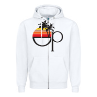 White ocean pacific Zipper Hoodie - lanVoArt