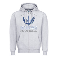Heather Grey stl battlehawks football! xfl Zipper Hoodie - lanVoArt
