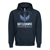 Navy stl battlehawks football! xfl Zipper Hoodie - lanVoArt