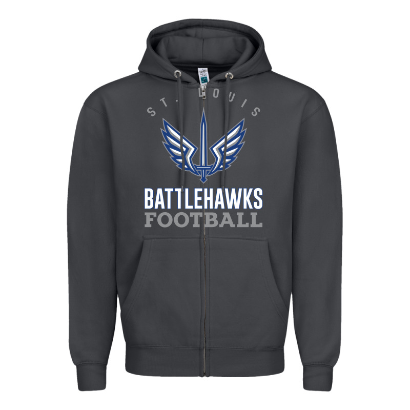 Stl Battlehawks Football! Xfl Zipper Hoodie by lanVoArt | Teevron