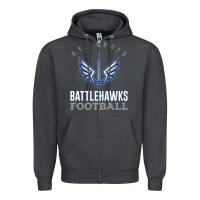 Smoke stl battlehawks football! xfl Zipper Hoodie - lanVoArt