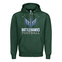 Sports Green stl battlehawks football! xfl Zipper Hoodie - lanVoArt
