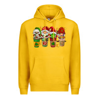 Lemon christmas coffee cups gnomies Premium Hoodie - FaDigitalArtStudio