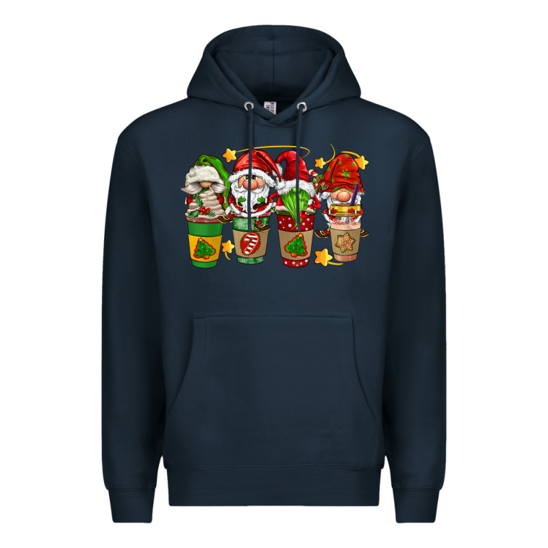 Christmas Coffee Cups Gnomies Premium Hoodie by FaDigitalArtStudio | Teevron