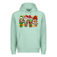Seafoam christmas coffee cups gnomies Premium Hoodie - FaDigitalArtStudio