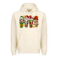 Tofu christmas coffee cups gnomies Premium Hoodie - FaDigitalArtStudio