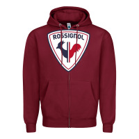 Burgundy finest ski wear Zipper Hoodie - lanVoArt