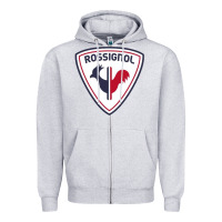 Heather Grey finest ski wear Zipper Hoodie - lanVoArt