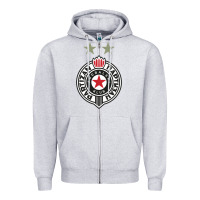 Heather Grey fk partizan Zipper Hoodie - lanVoArt