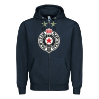 Navy fk partizan Zipper Hoodie - lanVoArt