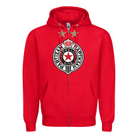Red fk partizan Zipper Hoodie - lanVoArt