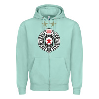 Seafoam fk partizan Zipper Hoodie - lanVoArt