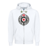 White fk partizan Zipper Hoodie - lanVoArt