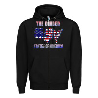 Black the divided states of america political humor usa map t shirt Zipper Hoodie - lanVoArt