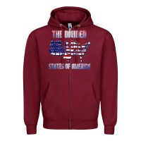 Burgundy the divided states of america political humor usa map t shirt Zipper Hoodie - lanVoArt