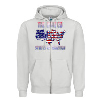 Dove Grey the divided states of america political humor usa map t shirt Zipper Hoodie - lanVoArt