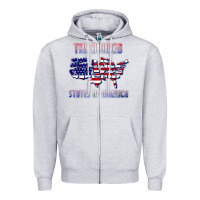 Heather Grey the divided states of america political humor usa map t shirt Zipper Hoodie - lanVoArt