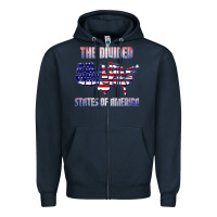 Navy the divided states of america political humor usa map t shirt Zipper Hoodie - lanVoArt