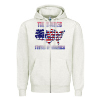 Oatmeal Heather the divided states of america political humor usa map t shirt Zipper Hoodie - lanVoArt