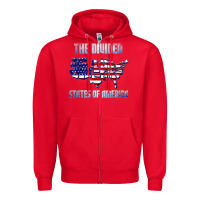 Red the divided states of america political humor usa map t shirt Zipper Hoodie - lanVoArt