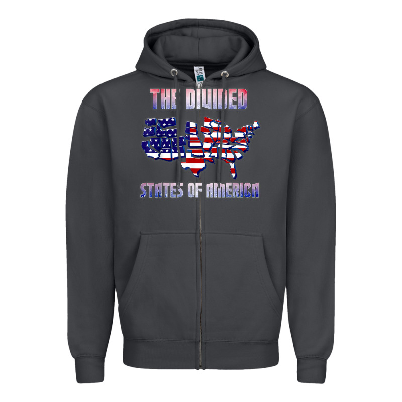 The Divided States Of America Political Humor Usa Map T Shirt Zipper Hoodie by lanVoArt | Teevron