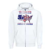 White the divided states of america political humor usa map t shirt Zipper Hoodie - lanVoArt