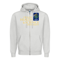 Dove Grey oregon health & science university (ohsu) Zipper Hoodie - lanVoArt