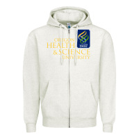 Oatmeal Heather oregon health & science university (ohsu) Zipper Hoodie - lanVoArt