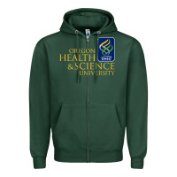 Sports Green oregon health & science university (ohsu) Zipper Hoodie - lanVoArt