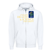 White oregon health & science university (ohsu) Zipper Hoodie - lanVoArt