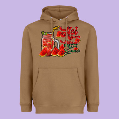 Hot Mom Summer Watermelon Heavyweight Hoodie Designed By Racoondesign