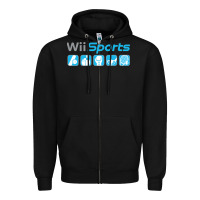 Black wii sports essential Zipper Hoodie - lanVoArt
